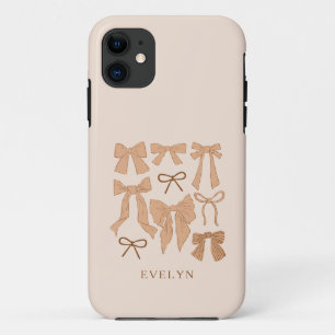 Coquette Girly Bows Terracotta Case-Mate iPhone Case