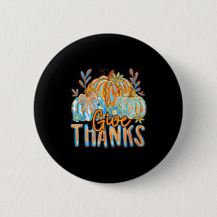 Coquette Give Thanks Christian Thanksgiving Floral 6 Cm Round Badge