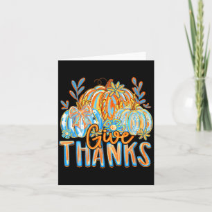 Coquette Give Thanks Christian Thanksgiving Floral Card