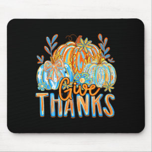 Coquette Give Thanks Christian Thanksgiving Floral Mouse Pad