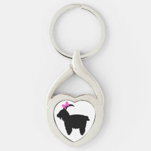Coquette Goat Keychain