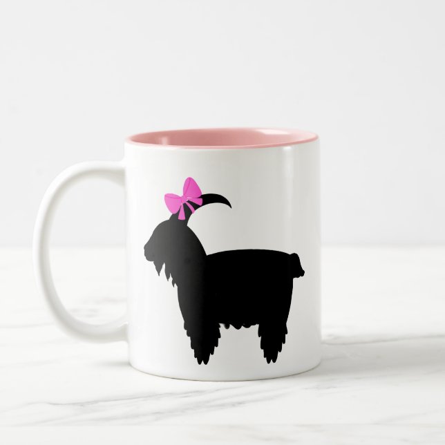 Coquette Goat Two-Tone Coffee Mug (Left)