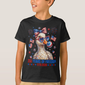 Coquette Goose 4th Of July Patriotic 250th T-Shirt