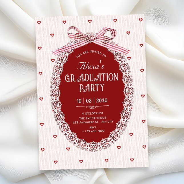 Coquette graduation invitation (Creator Uploaded)