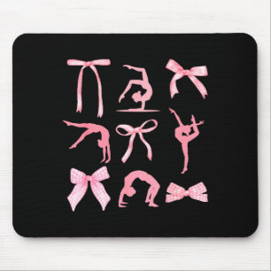 Coquette gymnastics cute bow gymnasts women girls mouse pad