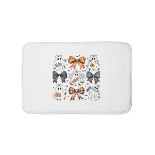 Coquette Halloween Ghost Nurse Classic T-Shirt Bath Mat