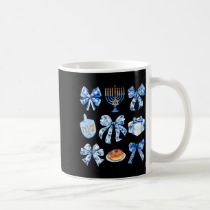 Coquette Hanukkah Bow Jewish Bow Menorah Bow Women Coffee Mug