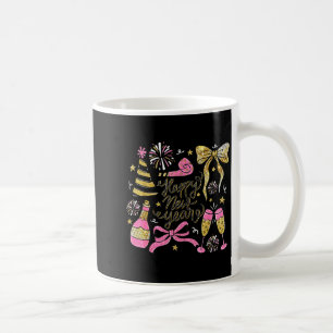 Coquette Happy New Year 2026 Champagne New Year's  Coffee Mug