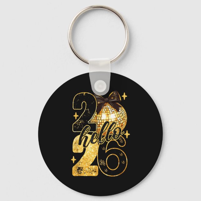 Coquette Happy New Year Party 2026 Family Women Gi Key Ring (Front)