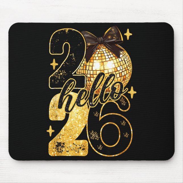 Coquette Happy New Year Party 2026 Family Women Gi Mouse Pad (Front)