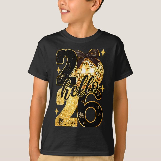 Coquette Happy New Year Party 2026 Family Women Gi T-Shirt (Front)