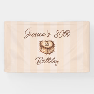 Coquette Heart Cake Banner