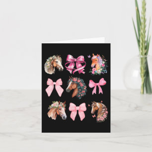 Coquette Horse Riding Wildflowers Equestrian Horse Card
