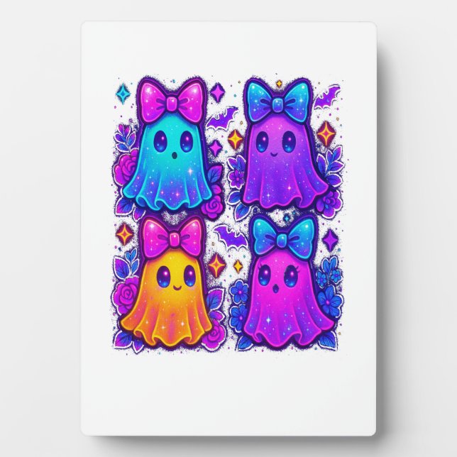 Coquette Iridescent Halloween Plaque (Front)