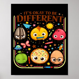 Coquette Its Okay to Be Different Autism Awareness Poster