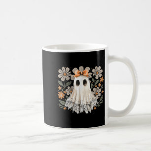 Coquette Lace Ghost Boo Vintage Floral In Boojee H Coffee Mug