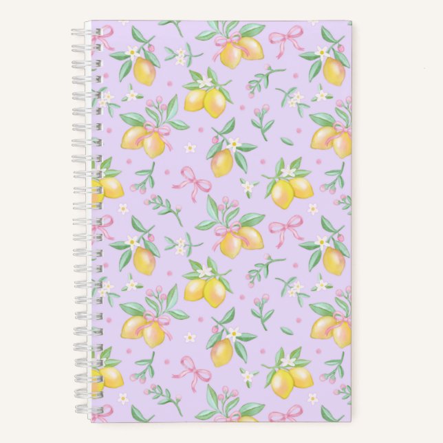 Coquette Lemon Purple Notebook (Front)