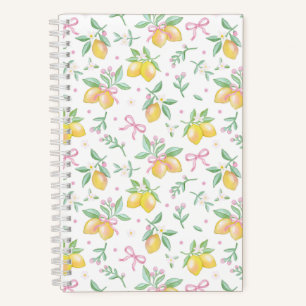 Coquette Lemon White Notebook