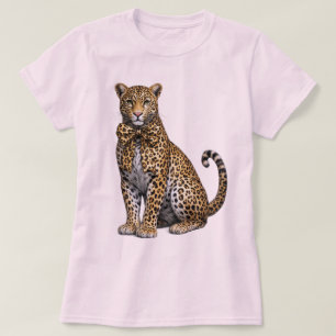 Coquette Leopard with Bow – Personalised Girly Aes T-Shirt