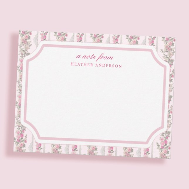 Coquette Love Shack Theme Personalised Stationery Card (Creator Uploaded)