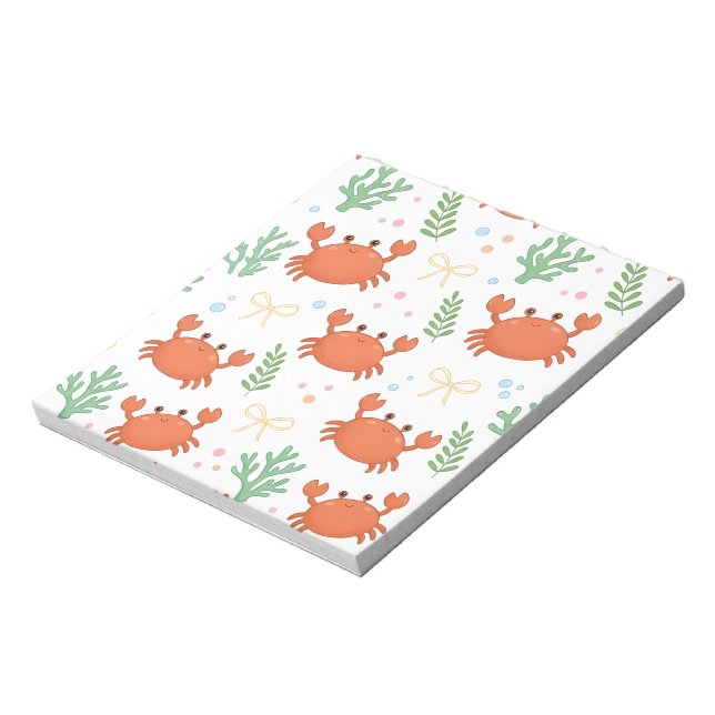 Coquette Marine Life -Crab Notepad (Rotated)