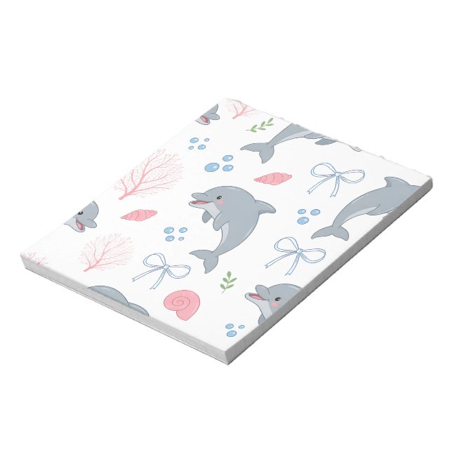 Coquette Marine Life -Dolphin Notepad (Rotated)
