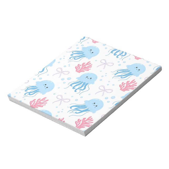 Coquette Marine Life -Jellyfish Notepad (Rotated)