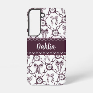 Coquette Maroon Bow Samsung Galaxy Case