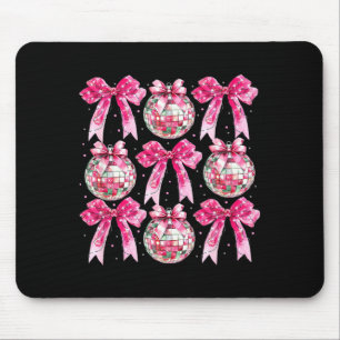 Coquette New Year 2026, Retro New Years, Disco Bal Mouse Pad