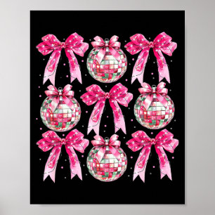 Coquette New Year 2026, Retro New Years, Disco Bal Poster