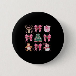 Coquette Nk Christmas Tree Santa Gingerbread Xmas 6 Cm Round Badge