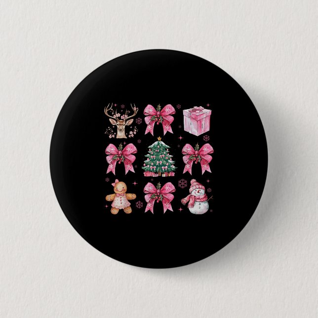 Coquette Nk Christmas Tree Santa Gingerbread Xmas  6 Cm Round Badge (Front)