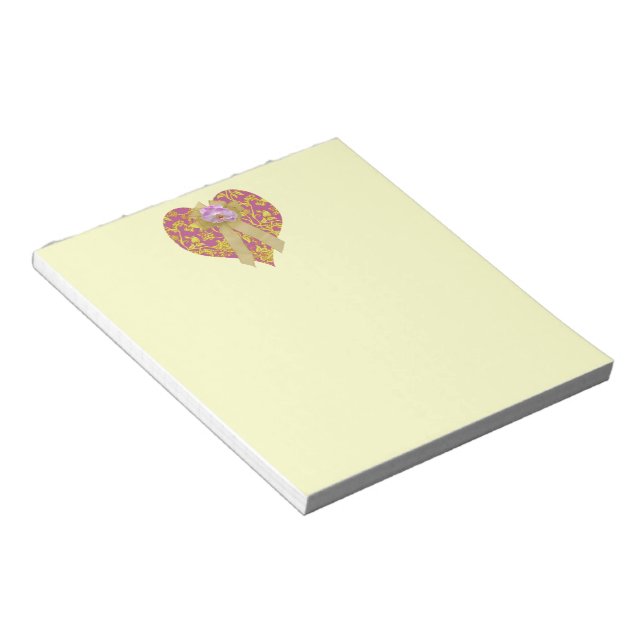 Coquette Orchid Heart Notepad (Angled)
