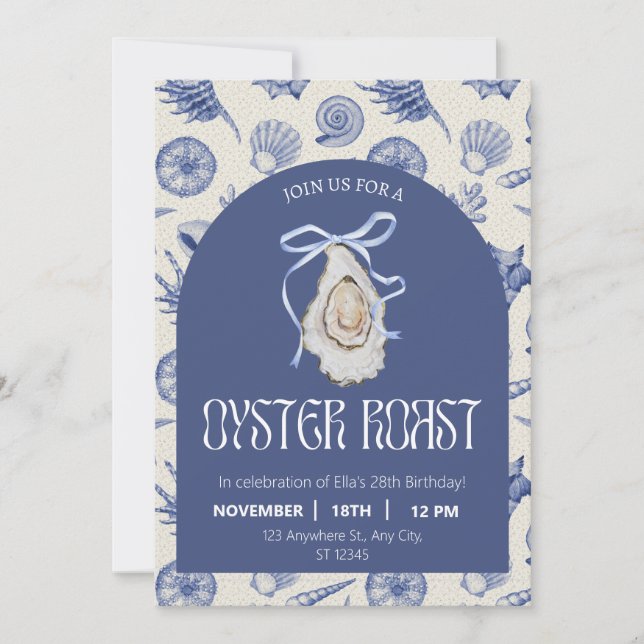 Coquette Oyster Roast Party Invitation (Front)