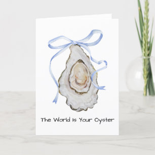 Coquette Oyster Watercolor Thank You Card