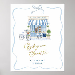 Coquette Parisian cafe  Baby are Sweet Poster