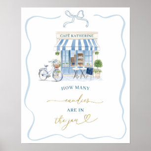 Coquette Parisian cafe Card and Gifts Poster