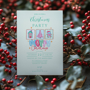 Coquette Pastel Christmas Celebration Invitation