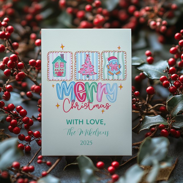 Coquette Pastel Christmas Holiday Card (Creator Uploaded)