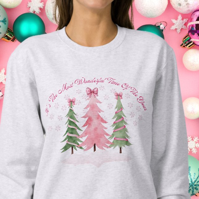 Coquette Pastel Christmas Tree Sweatshirt (Creator Uploaded)