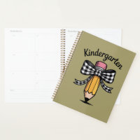 Coquette Pencil Bow Kindergarten Teacher School