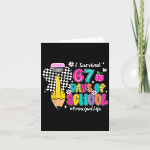 Coquette Pencil I Survived 67 Days Of School Princ Card