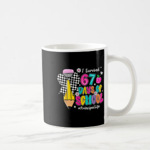 Coquette Pencil I Survived 67 Days Of School Princ Coffee Mug