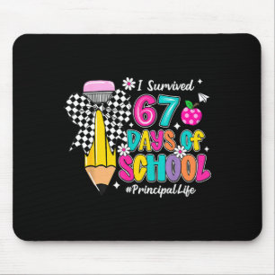 Coquette Pencil I Survived 67 Days Of School Princ Mouse Pad