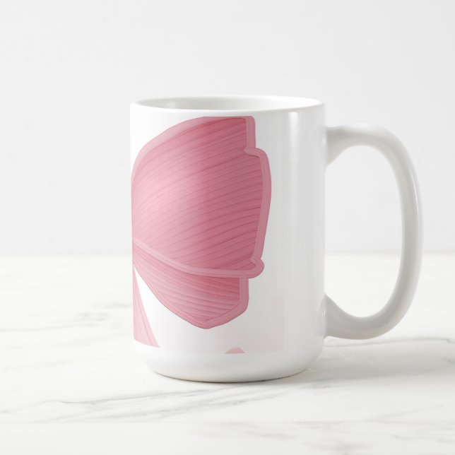 Coquette Pink Bow and Cherries Aesthetic Collage – Coffee Mug (Right)