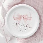Coquette Pink Bow Baby Shower<br><div class="desc">Coquette Pink Bow Baby Shower Paper Plates</div>
