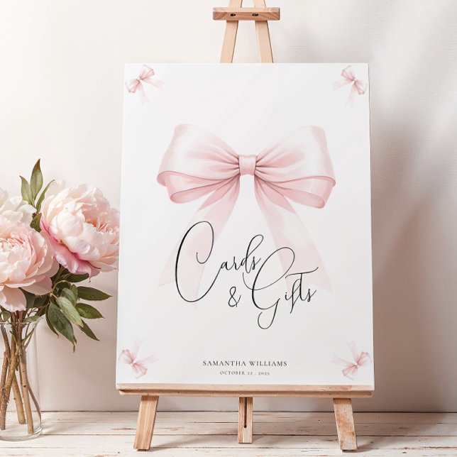 Coquette Pink Bow Baby Shower Sign (Creator Uploaded)