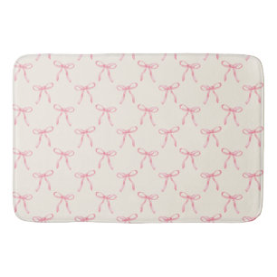 Coquette Pink Bow Bath Mat
