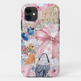 Coquette pink bow collage Case 