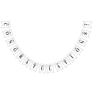 Coquette Pink Bow Congratulations Graduation Bunting